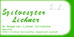 szilveszter lichner business card